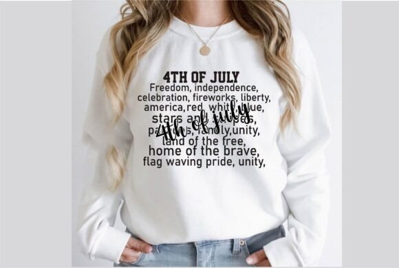 4th of July Words Svg: Graphics & T-Shirt Designs