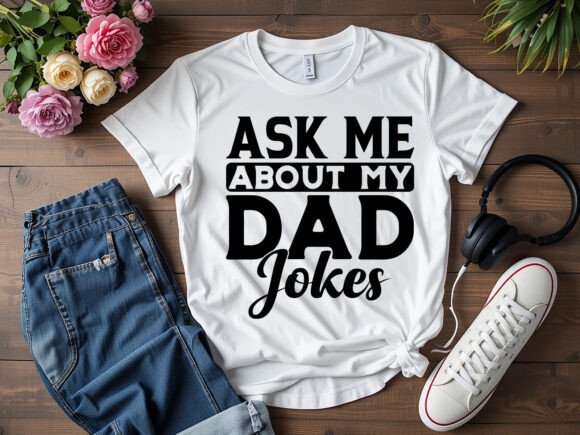 Ask Me About My Dad Jokes T-Shirt Design