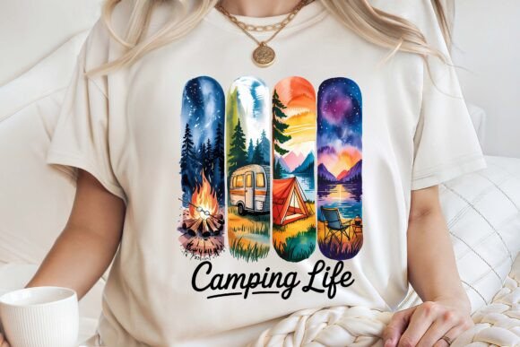 Camping Life Campfire Sublimation PNG Graphics