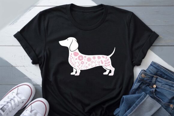 Floral Dachshund Wiener Dog Shirt SVG
