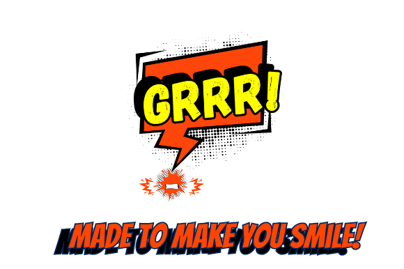 GRRR Angry Comic Character Sticker Graphics
