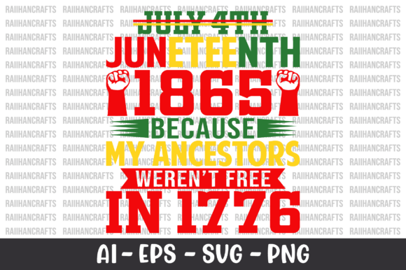 Juneteenth 1865 SVG Graphics for T-Shirt Designs