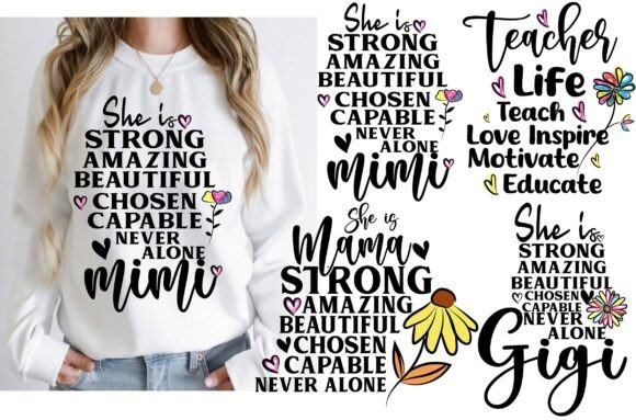 Mom SVG Design Bundle for T-Shirt Designs
