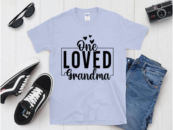 One Loved Grandma T-Shirt Design: Graphics & T-Shirt Designs