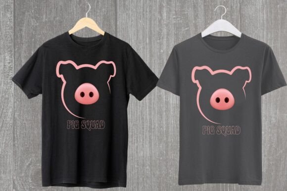 Pig Squad Funny Big Nose POD T-Shirt