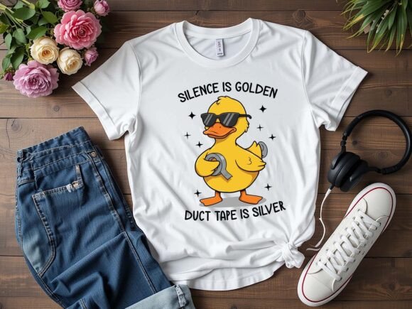 Silence is Golden Sarcastic T-Shirt Graphics