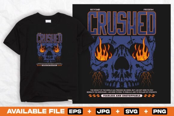 Skull Burning Urban Streetwear Graphics