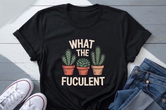 Succulent What the Fucculent T-Shirt PNG Graphics