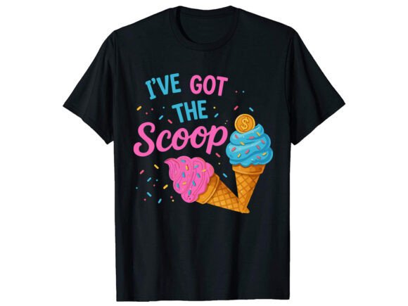 The Scoop Gender Reveal T-Shirt PNG SVG