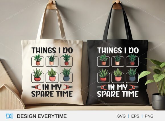 Things I Do in My Spare Time Tote Bag Graphics